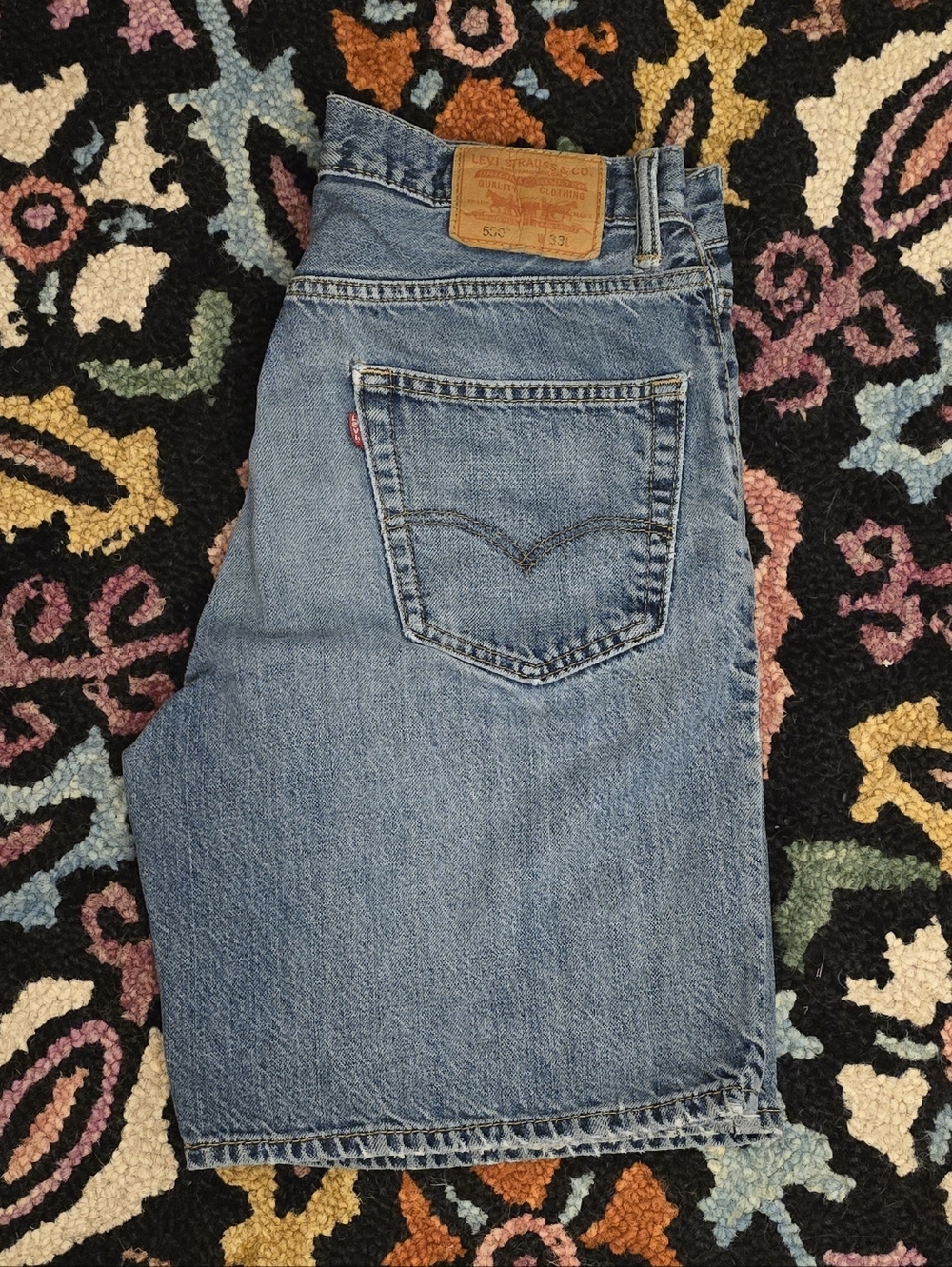 🔥🔥Y2K Levi's 550 Relaxed Fit Blue Denim Jean Shorts🔥🔥 Size 33 Skater Y2k
